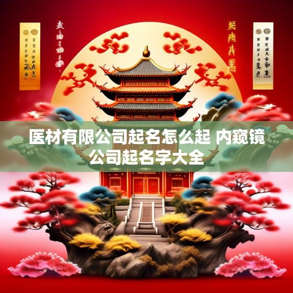 医材有限公司起名怎么起 内窥镜公司起名字大全