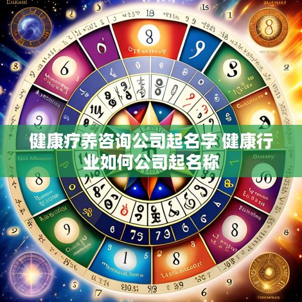 健康疗养咨询公司起名字 健康行业如何公司起名称