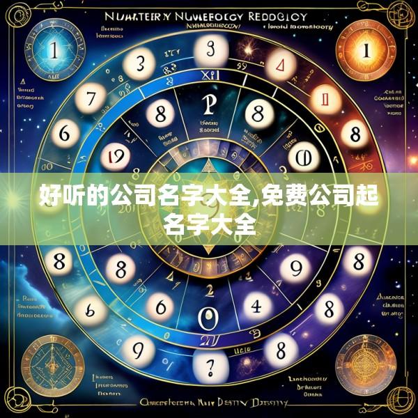 好听的公司名字大全,免费公司起名字大全