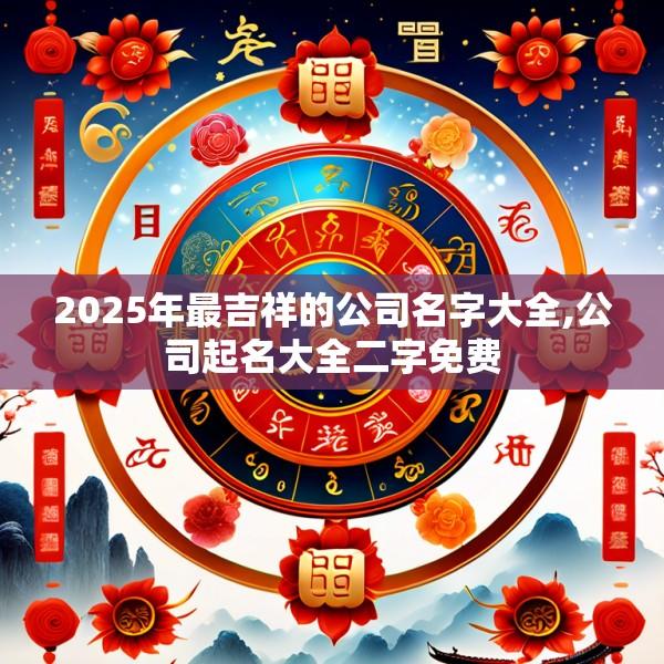 2025年最吉祥的公司名字大全,公司起名大全二字免费