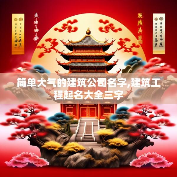 简单大气的建筑公司名字,建筑工程起名大全三字
