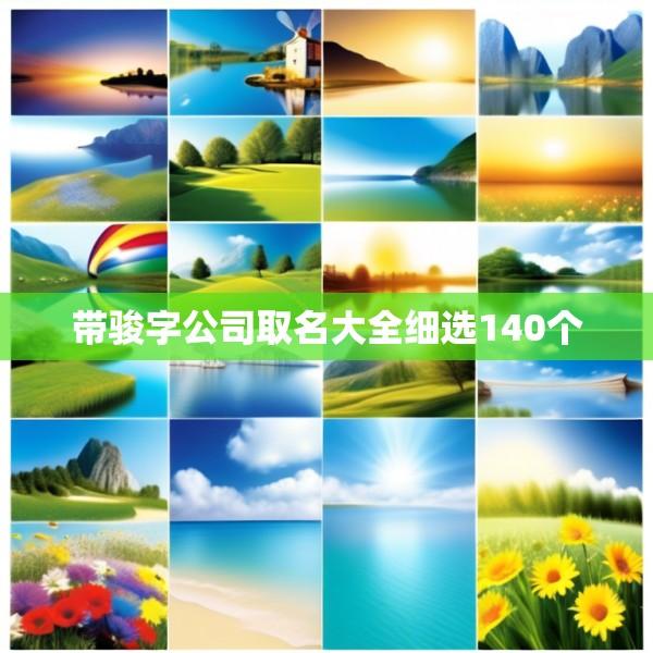 带骏字公司取名大全细选140个