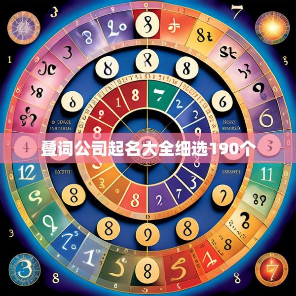 叠词公司起名大全细选190个