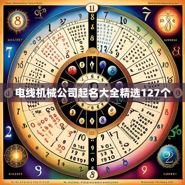 电线机械公司起名大全精选127个