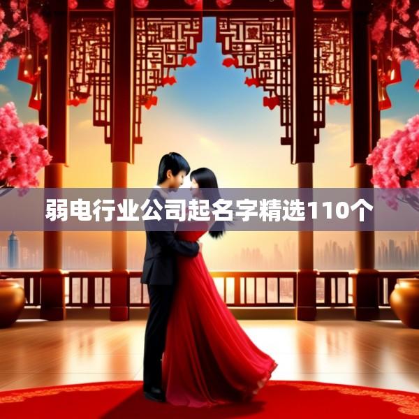 弱电行业公司起名字精选110个
