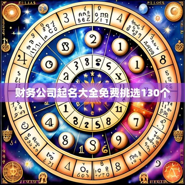 财务公司起名大全免费挑选130个