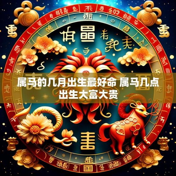 属马的几月出生最好命 属马几点出生大富大贵