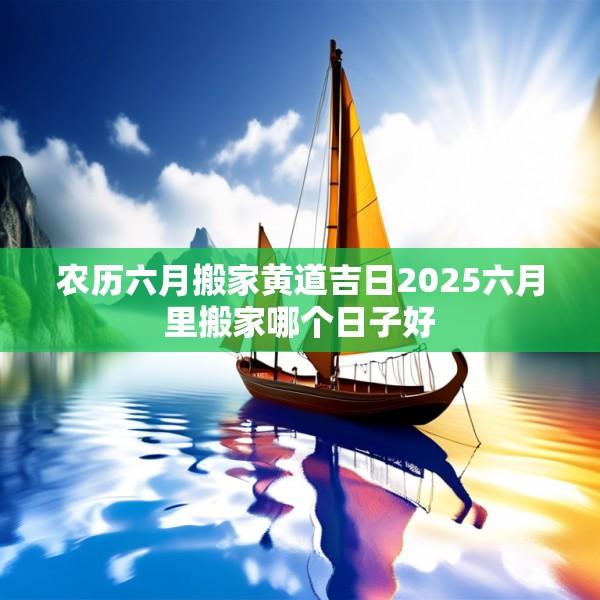 农历六月搬家黄道吉日2025六月里搬家哪个日子好