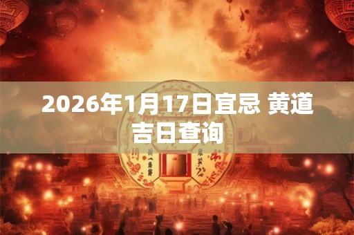 2026年1月17日宜忌 黄道吉日查询