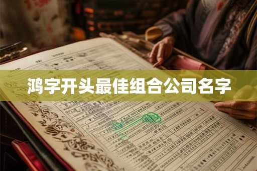 鸿字开头最佳组合公司名字