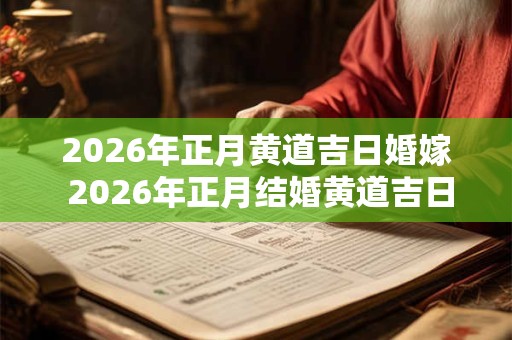 2026年正月黄道吉日婚嫁 2026年正月结婚黄道吉日查询
