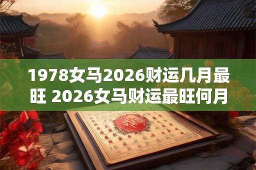 1978女马2026财运几月最旺 2026女马财运最旺何月