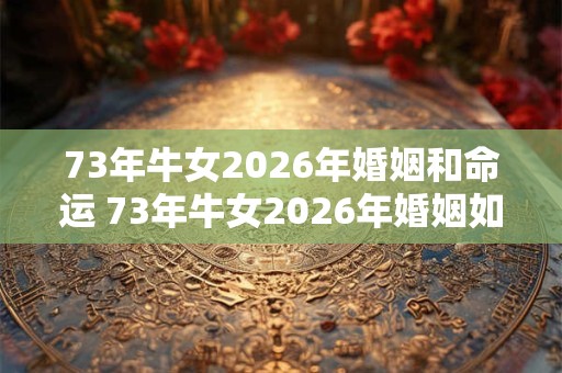73年牛女2026年婚姻和命运 73年牛女2026年婚姻如何