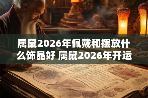 属鼠2026年佩戴和摆放什么饰品好 属鼠2026年开运吉祥物