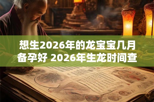 想生2026年的龙宝宝几月备孕好 2026年生龙时间查询表