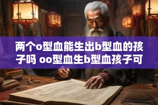 两个o型血能生出b型血的孩子吗 oo型血生b型血孩子可能吗