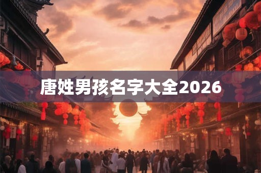 唐姓男孩名字大全2026