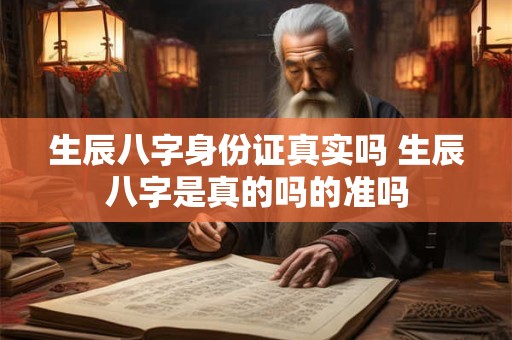 生辰八字身份证真实吗 生辰八字是真的吗的准吗