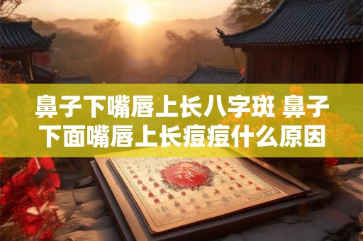 鼻子下嘴唇上长八字斑 鼻子下面嘴唇上长痘痘什么原因