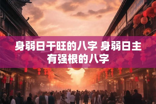 身弱日干旺的八字 身弱日主有强根的八字