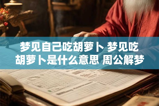梦见自己吃胡萝卜 梦见吃胡萝卜是什么意思 周公解梦
