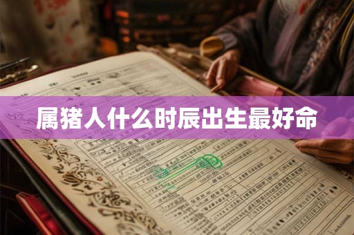 属猪人什么时辰出生最好命
