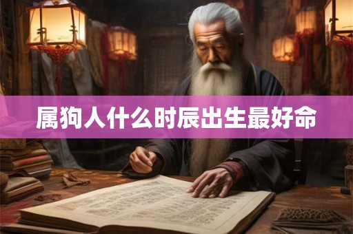 属狗人什么时辰出生最好命