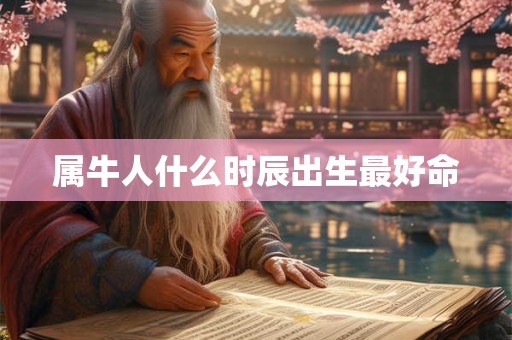 属牛人什么时辰出生最好命