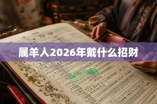 属羊人2026年戴什么招财