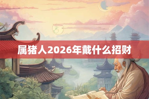 属猪人2026年戴什么招财