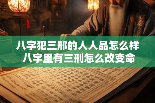 八字犯三邢的人人品怎么样 八字里有三刑怎么改变命运
