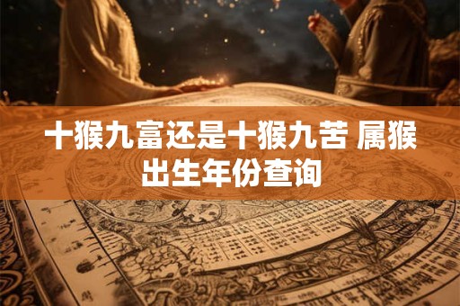 十猴九富还是十猴九苦 属猴出生年份查询
