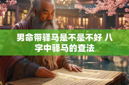 男命带驿马是不是不好 八字中驿马的查法