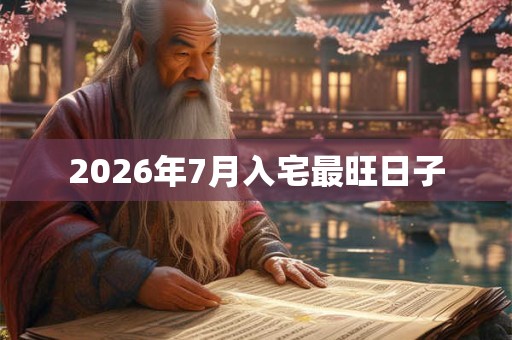 2026年7月入宅最旺日子