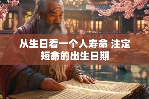 从生日看一个人寿命 注定短命的出生日期