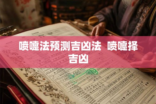 喷嚏法预测吉凶法  喷嚏择吉凶