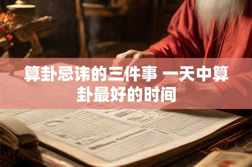 算卦忌讳的三件事 一天中算卦最好的时间