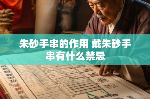 朱砂手串的作用 戴朱砂手串有什么禁忌