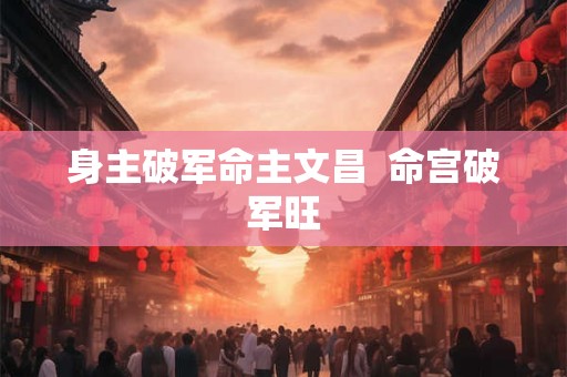 身主破军命主文昌  命宫破军旺