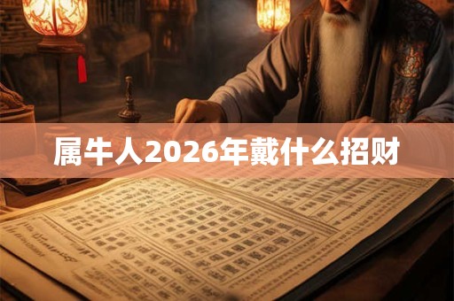 属牛人2026年戴什么招财