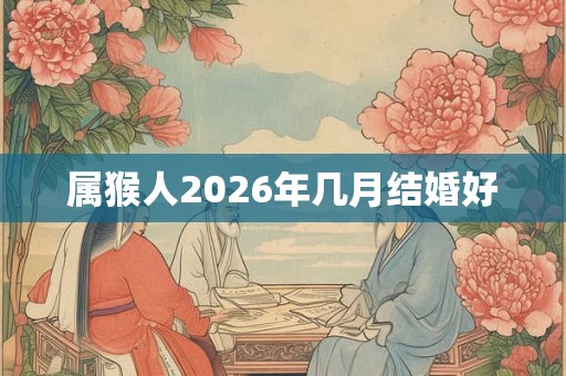 属猴人2026年几月结婚好 属猴人2026年几月结婚好