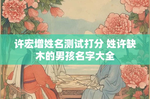 许宏增姓名测试打分 姓许缺木的男孩名字大全 许宏增姓名测试打分 姓许缺木的男孩名字大全