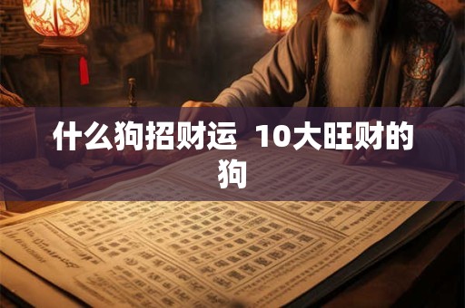 什么狗招财运  10大旺财的狗