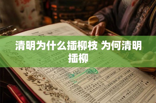 清明为什么插柳枝 为何清明插柳