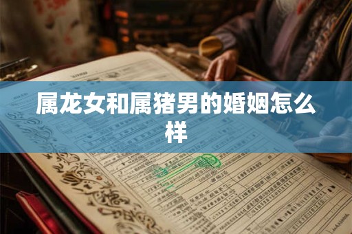 属龙女和属猪男的婚姻怎么样