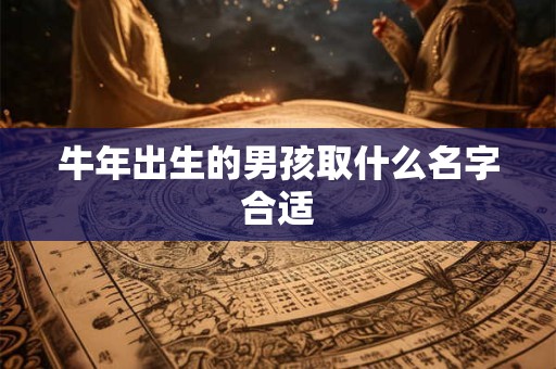 牛年出生的男孩取什么名字合适