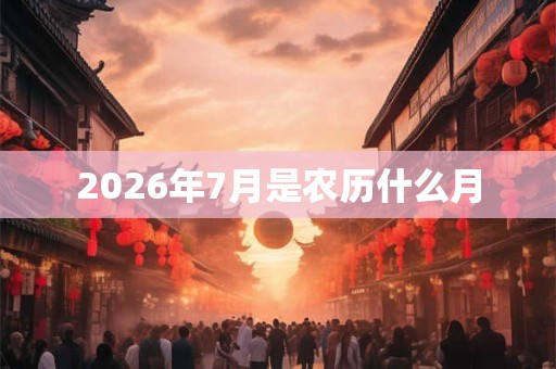 2026年7月是农历什么月