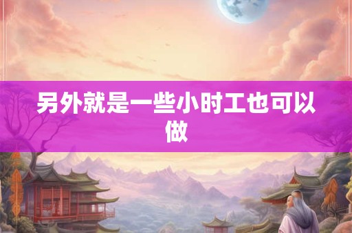 另外就是一些小时工也可以做