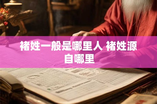 褚姓一般是哪里人 褚姓源自哪里