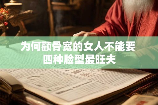 为何颧骨宽的女人不能要 四种脸型最旺夫